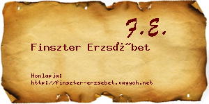 Finszter Erzsébet névjegykártya