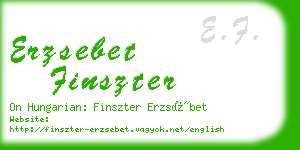 erzsebet finszter business card